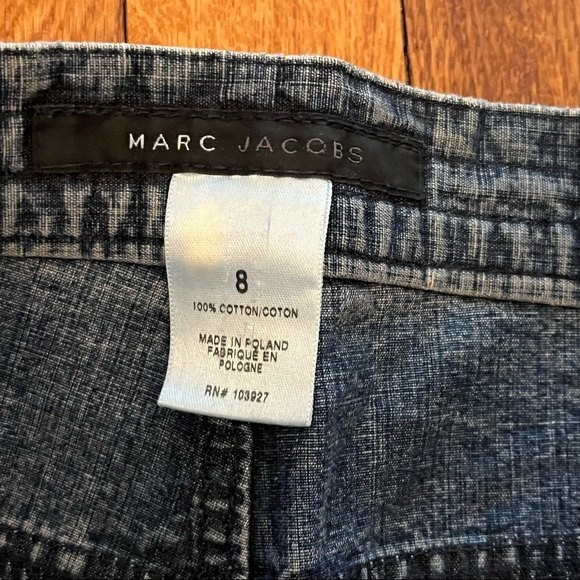 Marc Jacobs Dark Wash Zip Fly Front Denim Skirt Size 8 - Picture 5 of 5